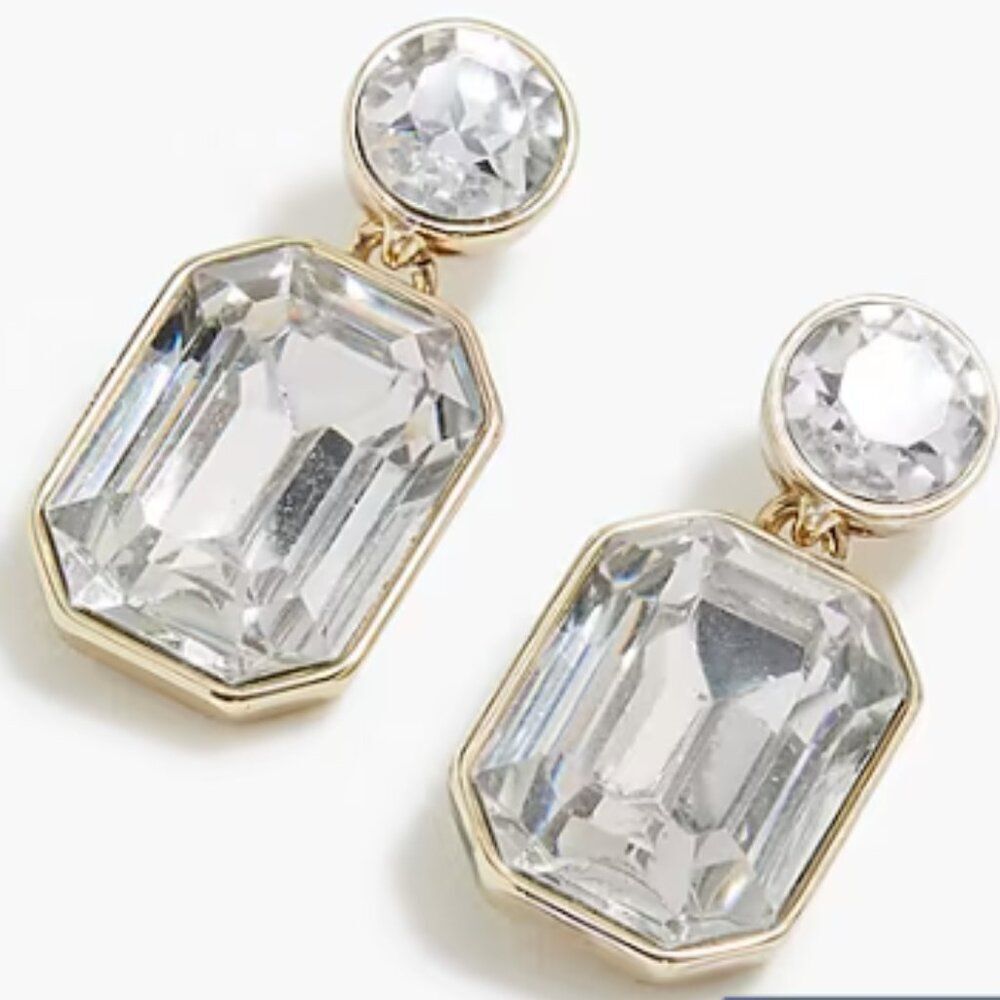 J Crew Women's Crystal Drop Statement Earrings